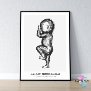 Birth Poster in Scale 1:1 | Personalized Baby Poster | newborn gift | personalized birth poster | Digital files