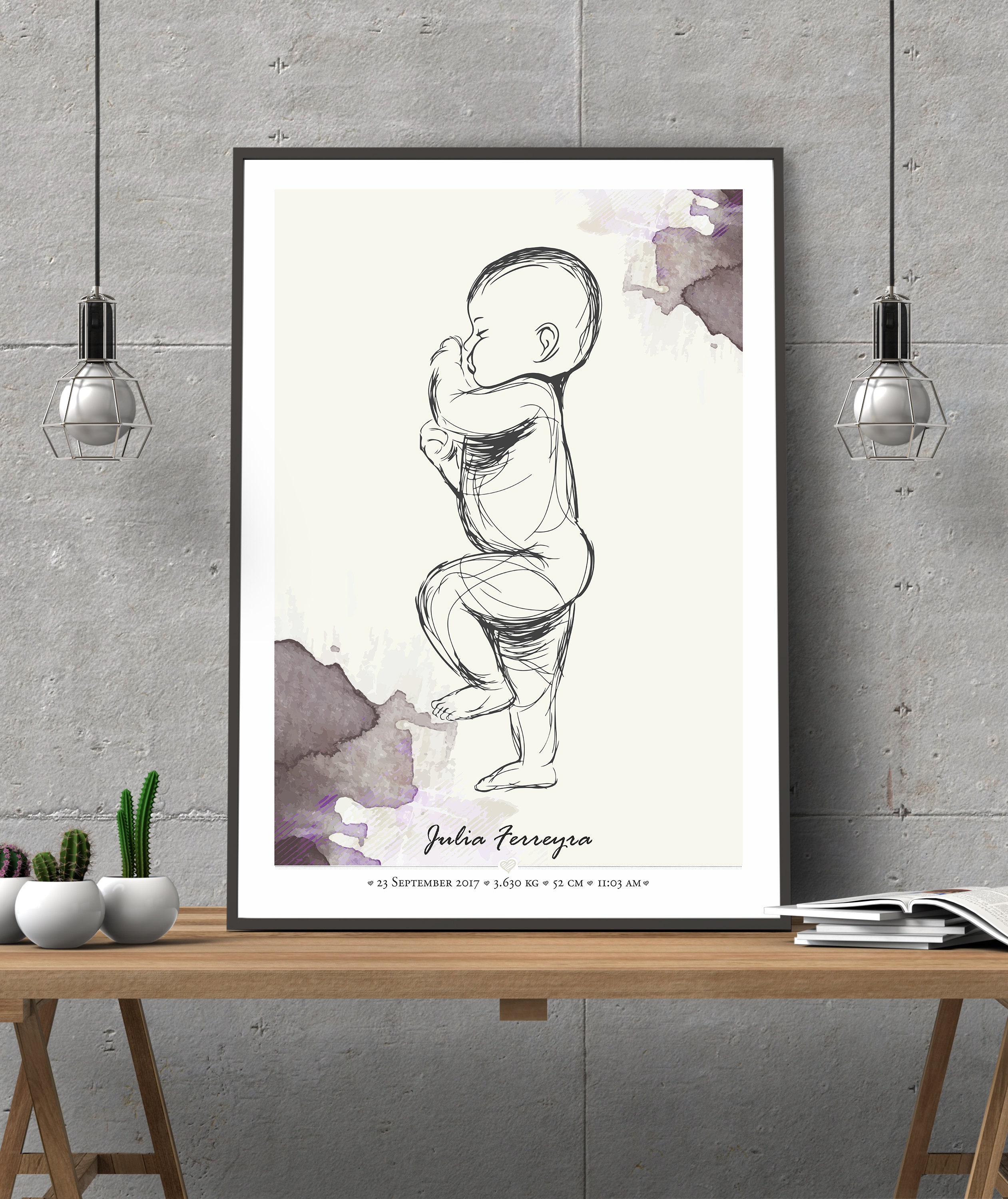 Birth Poster in Scale 1:1 | Personalized Baby Poster, Digital File ...