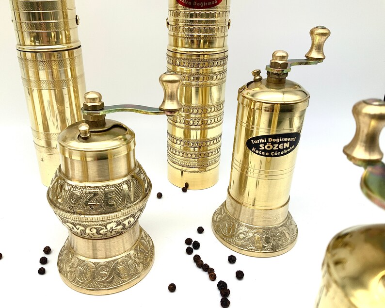 Handmade Turkish Sozen Coffee Salt Pepper Spice Grinder Mills Etsy