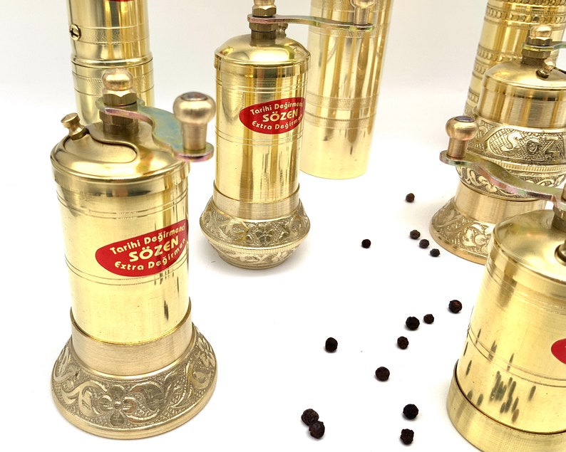 Handmade Turkish Sozen Coffee Salt Pepper Spice Grinder Mills Etsy