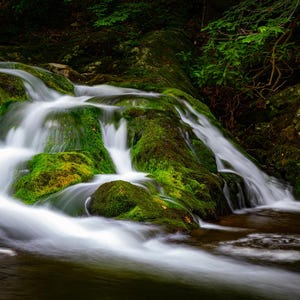 Whispering Tides of an Emerald Dream, Waterfalls, Tennessee Landscape, Wall Art, Home Decor, Nature Print