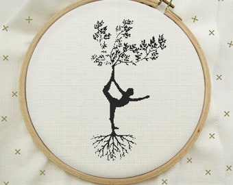 Yoga Cross Stitch Etsy