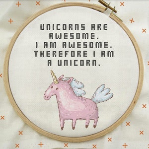 Unicorns Cross Stitch, Unicorns Stitch, Modern Cross Stitch Pattern, PDF Instant Download