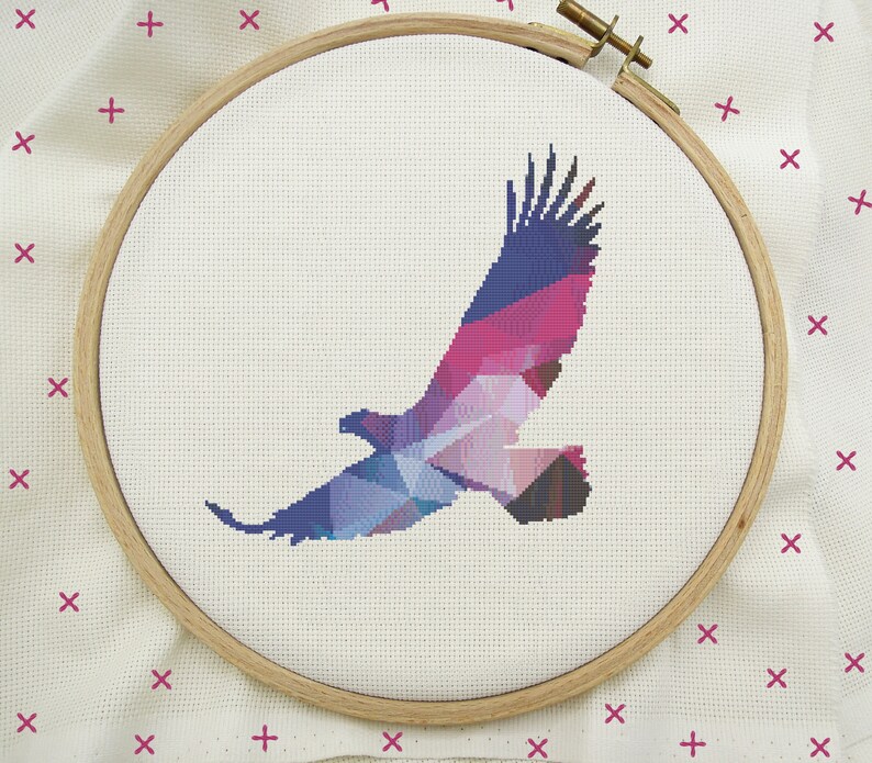 Geometric Cross Stitch Modern Cross Stitch Pattern Eagle Stitch Pdf Instant Download Eagle Cross Stitch Sewing Fiber Craft Supplies Tools Oleggiosportivaoleggio It