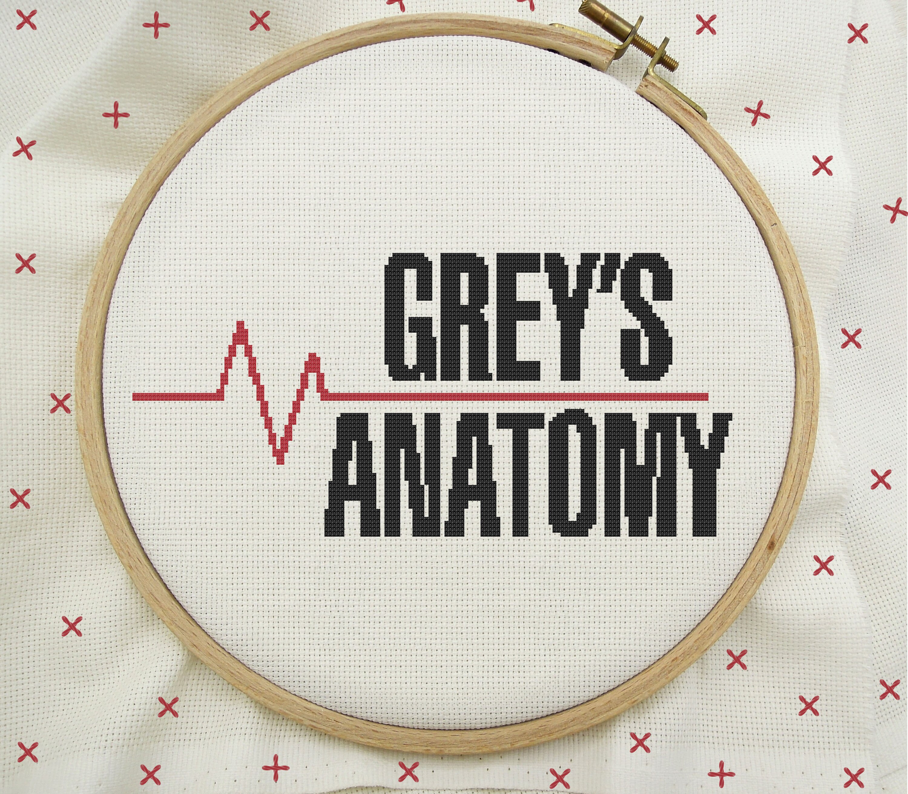Pdf Instant Download Greys Anatomy Stitch Modern Cross Stitch Pattern I D Rather Be Watching Greys Anatomy Cross Stitch Craft Supplies Tools Kits How To Seasonalliving Com