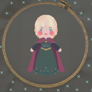 Elsa Cross Stitch, Elsa Stitch, Frozen Cross Stitch, Frozen Stitch, Modern Cross Stitch Pattern, PDF Instant Download