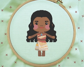 Moana Cross Stitch, Moana Stitch, Modern Cross Stitch Pattern, PDF Instant Download