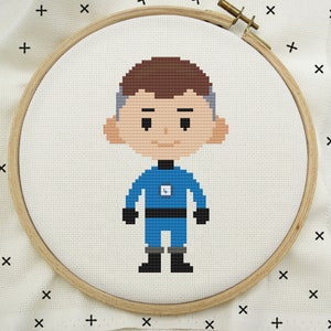 Mr Fantastic Cross Stitch, Mr Fantastic Stitch, Superhero Cross Stitch, Modern Cross Stitch Pattern, PDF Instant Download