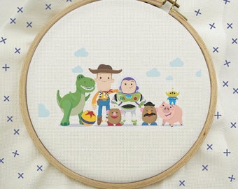 Toy Story Cross Stitch, Toy Story Stitch, Children Cross Stitch, Modern Cross Stitch Pattern, PDF Instant Download