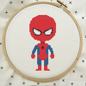 Spiderman Cross Stitch, Spiderman Stitch, Superhero Cross Stitch, Modern Cross Stitch Pattern, PDF Instant Download