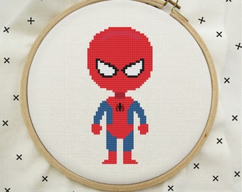 Spiderman Cross Stitch, Spiderman Stitch, Superhero Cross Stitch, Modern Cross Stitch Pattern, PDF Instant Download
