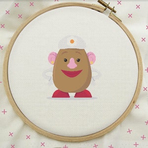 Mrs Potato Head Cross Stitch, Mrs Potato Head Stitch, Toy Story Cross Stitch, Modern Cross Stitch Pattern, PDF Instant Download
