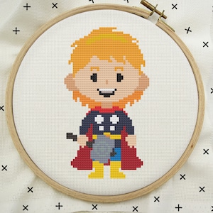 Thor Cross Stitch, Thor Stitch, Superhero Cross Stitch, Modern Cross Stitch Pattern, PDF Instant Download