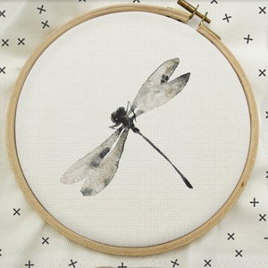 Dragonfly Cross Stitch, Dragonfly Stitch, Nature Cross Stitch, Modern Cross Stitch Pattern, PDF Instant Download