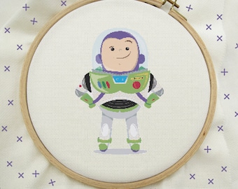 Buzz Lightyear Stitch, Buzz Lightyear Stitch, Toy Story Cross Stitch, Modern Cross Stitch Pattern, PDF Instant Download