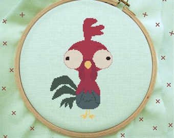 Hei Hei Cross Stitch, Hei Hei Stitch, Moana Cross Stitch, Modern Cross Stitch Pattern, PDF Instant Download
