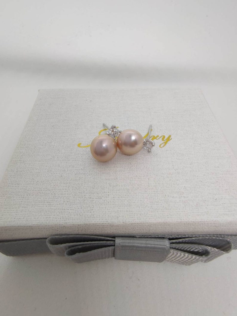 Boucles d'oreilles en perles de culture d'eau douce image 5