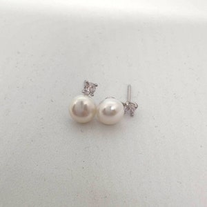 Boucles d'oreilles en perles de culture d'eau douce image 2