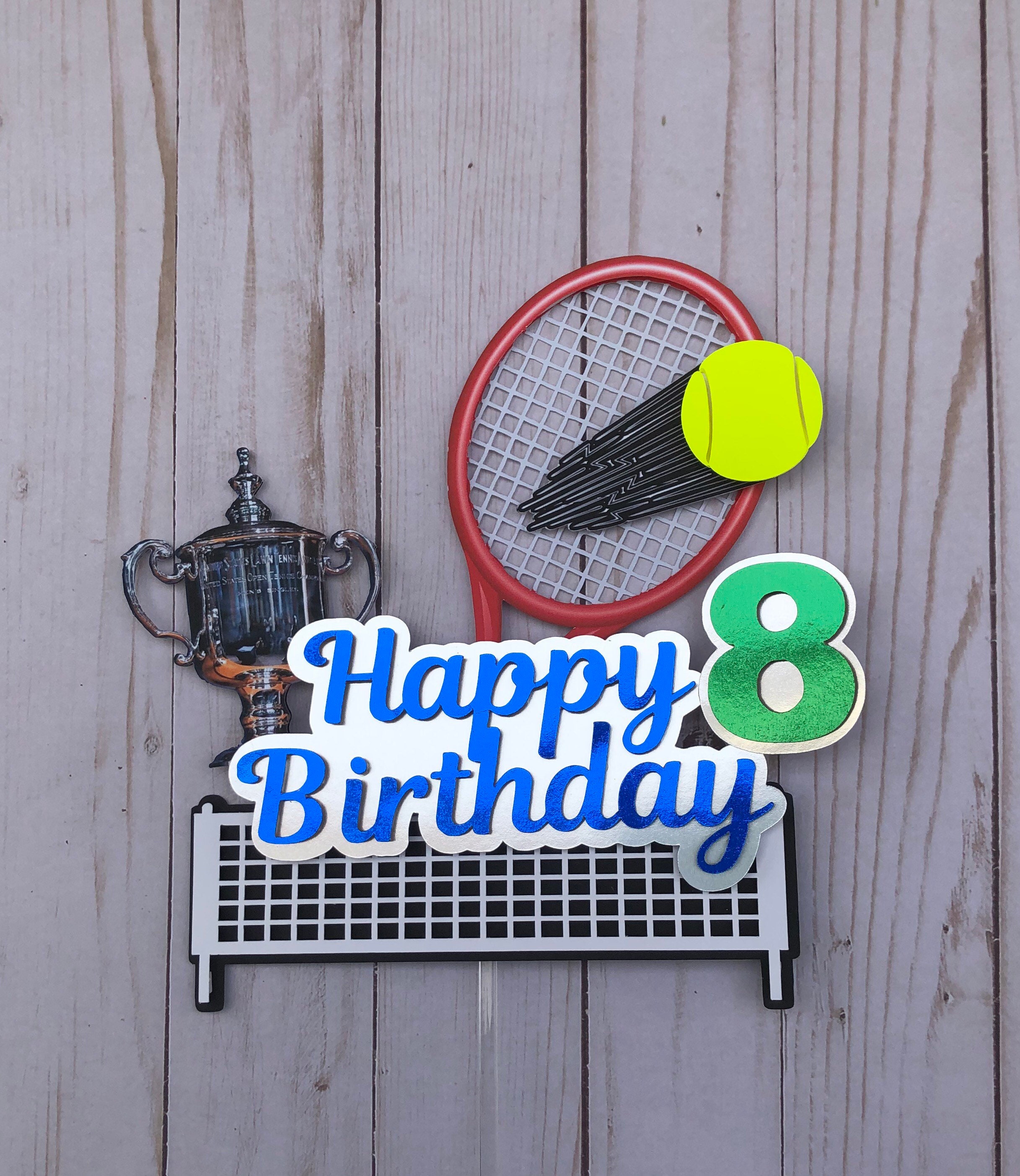 Tennis Cake Topper Etsy