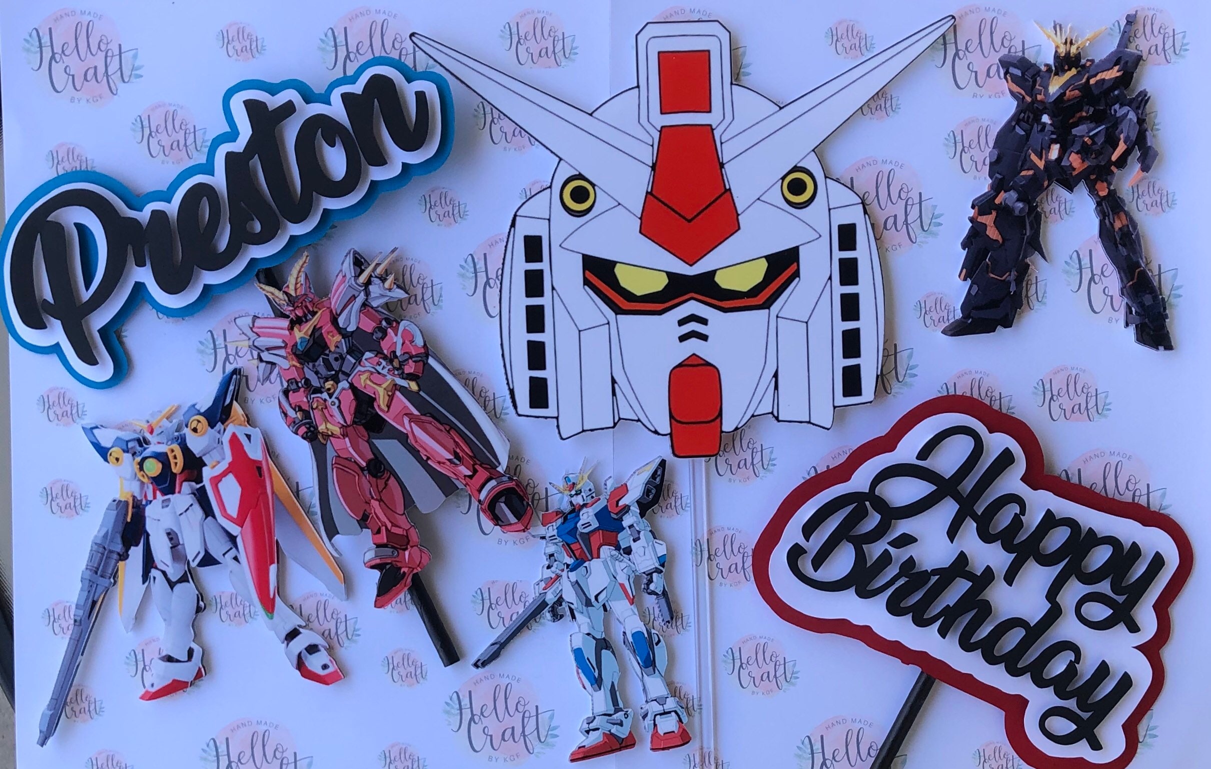 Gundam Cake Topper Etsy