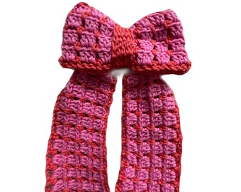 Crochet Hair Bow - Medium