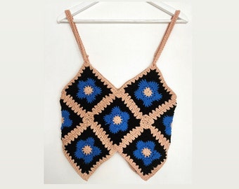 Flower Granny Square Top