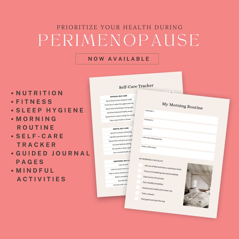 Digital Perimenopause Journal Workbook Printable for Women Health iPad