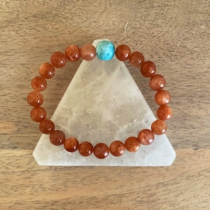 AAA Sunstone & Larimar bracelet