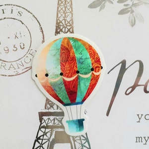 Autocollant de die-cut de vinyle de ballon à air chaud