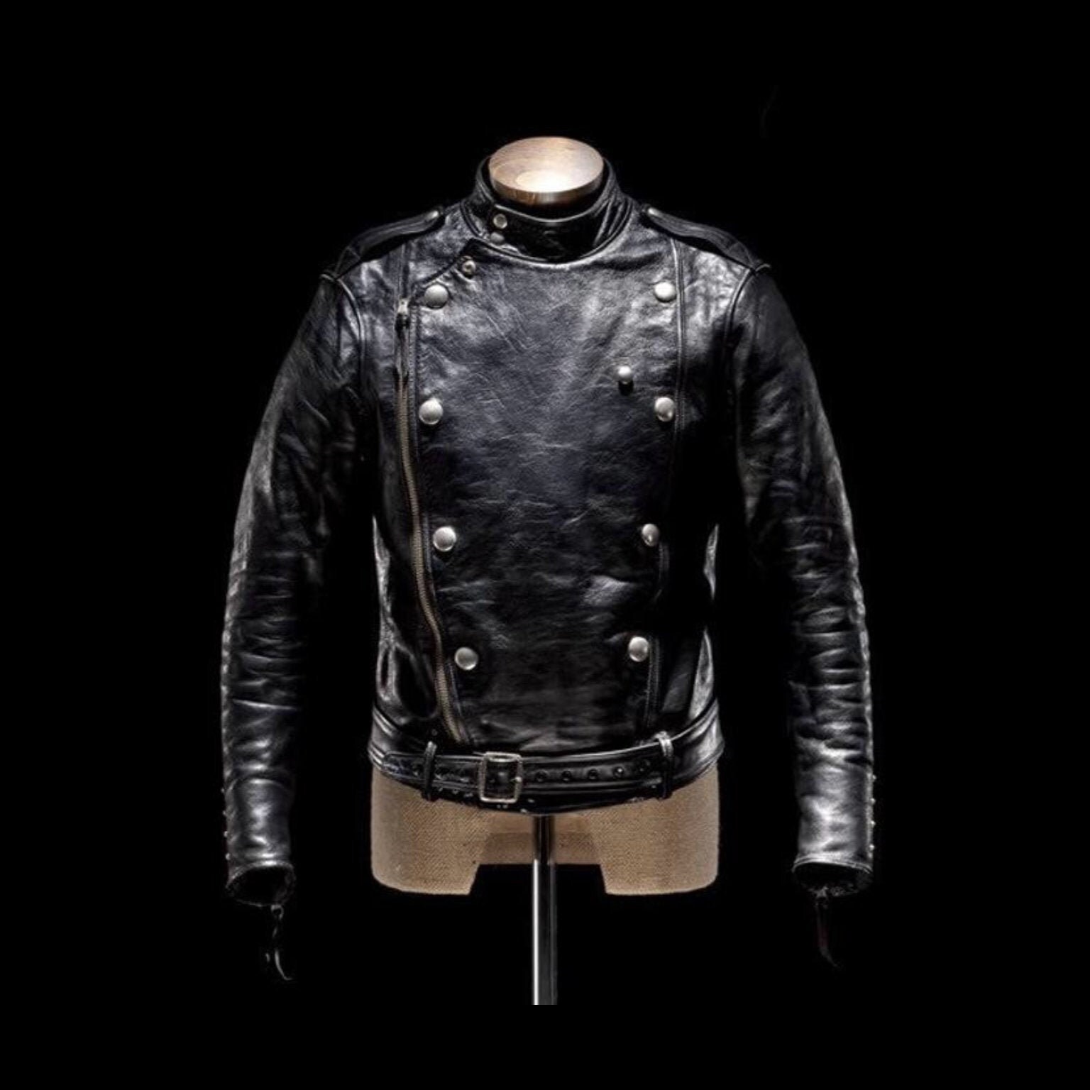 Vintage Zone Style Black Real Leather Jacket Men Everyday - Etsy