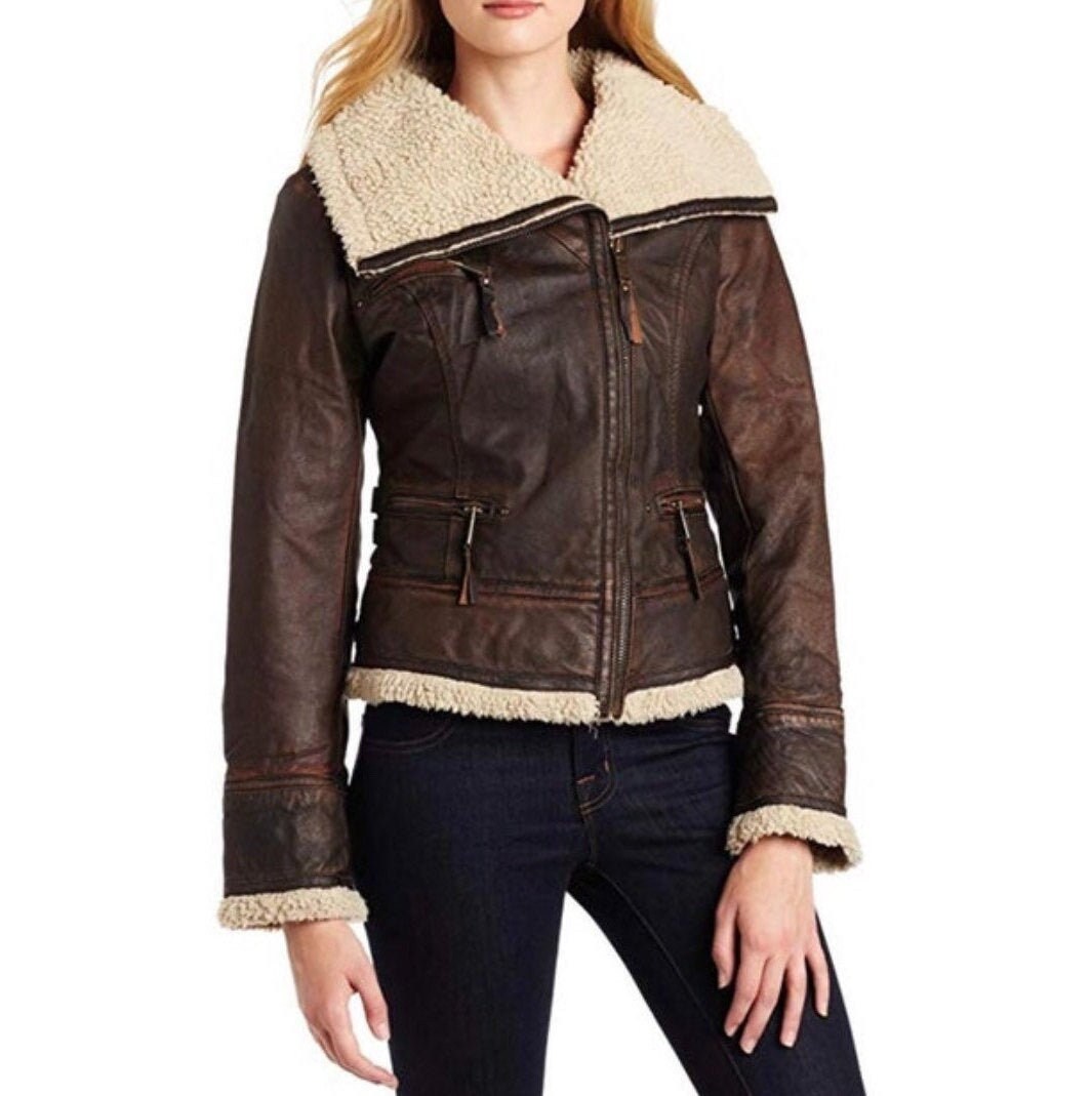 Katharine Mcphee Smash Shearling Bomber 