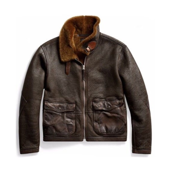 Vintage Brown Leather Jacket Inspired 