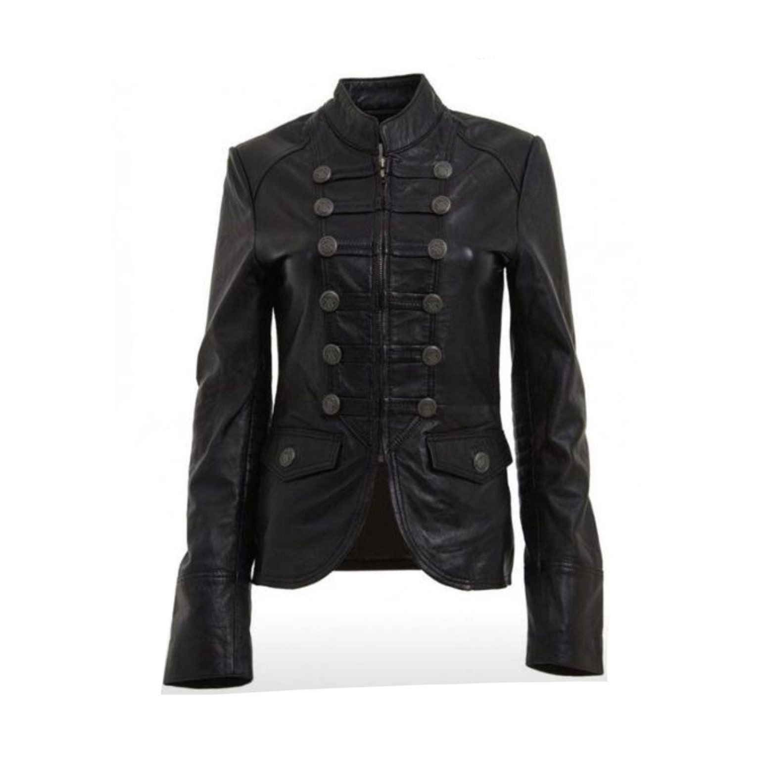 real leather blazer womens