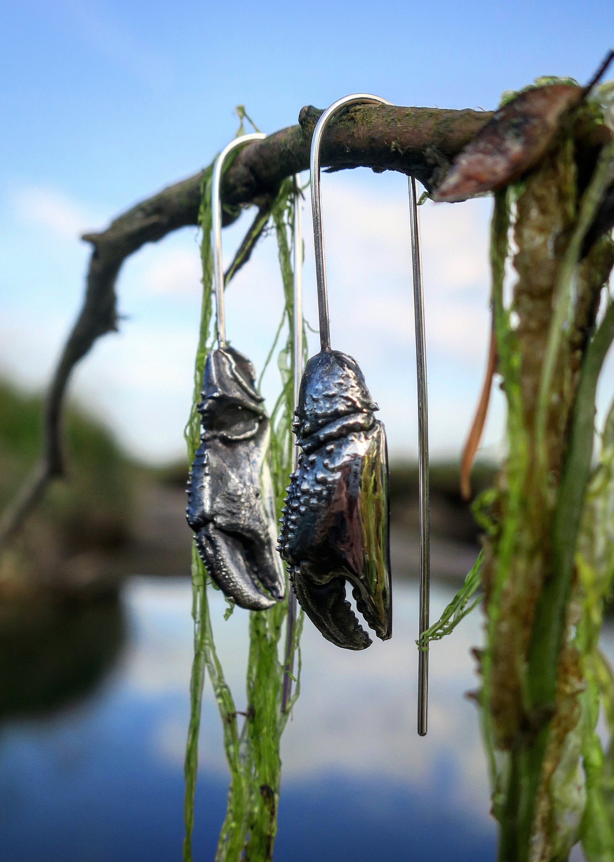 Crab Claw Hook Earrings Etsy