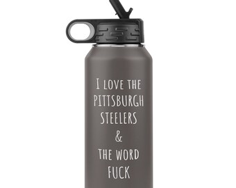 PITTSBURGH STEELERS Steelers Fan I Love The Pittsburgh Steelers & The Word Fuck 16oz Pint Glass STEELERS Steelers Gifts