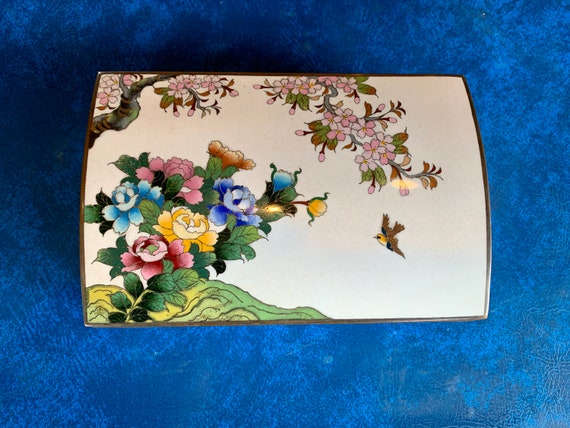 Antique Enaba Japanese Cloisonne Jewlery Box - image 1