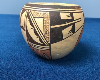 アンティークホピ陶器の壺、ネイティブアメリカンの民芸品、1900年代
