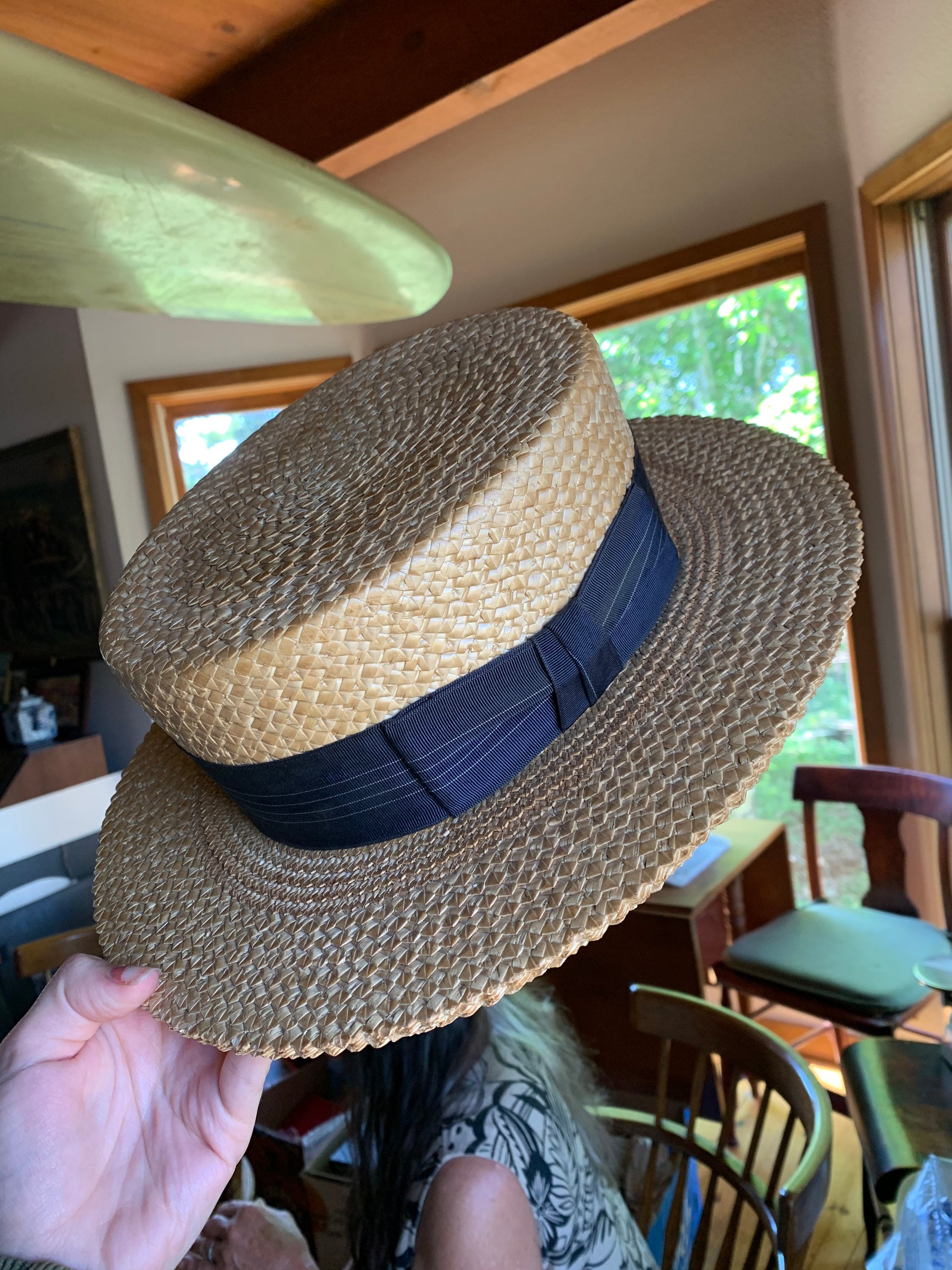 Vintage Stetson Select Boater Straw Hat -  Australia