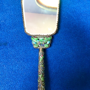 Authentic Chinese Enamel Hand Mirror