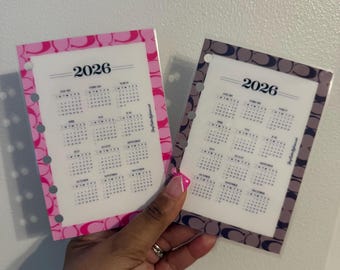 2026 Year at a Glance insert/dashboard