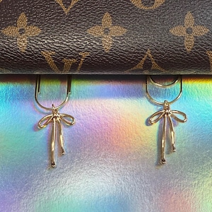 Gold Bow paperclip Charm/ Planner accessories/planner decorations
