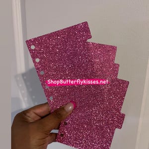 Set of 3 Glitter dividers/Pocket/Personal/Happyplanner/Franklin Covey Compact