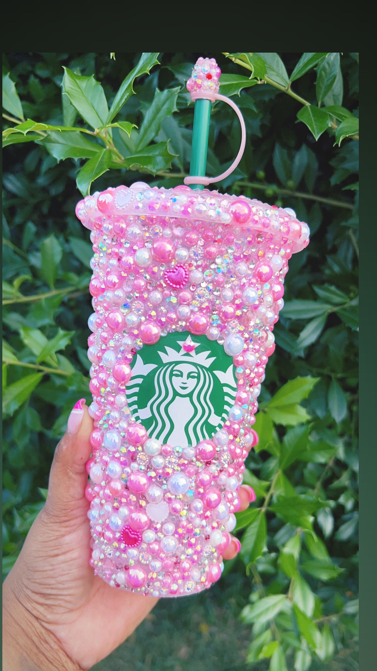 Starbucks Fashion Customized Cup with Rhinestones – Pink Fashion Nyc