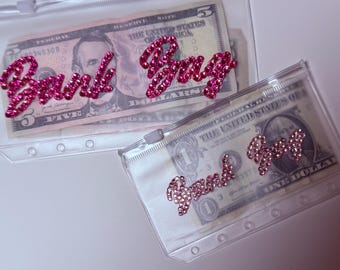 Custom Bank Bag Zipper pouch/Cash Stuffing/Budgeting/Budget Binder Envelopes