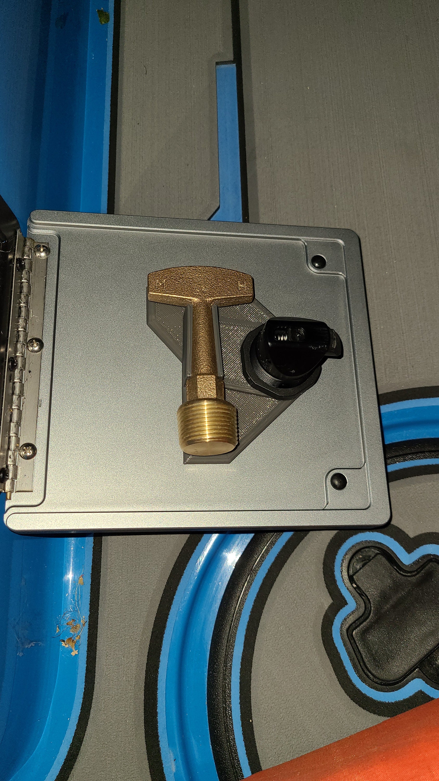 The Original Boat Bilge Drain Plug Holder for Battery Door for Supra and Moomba Boats