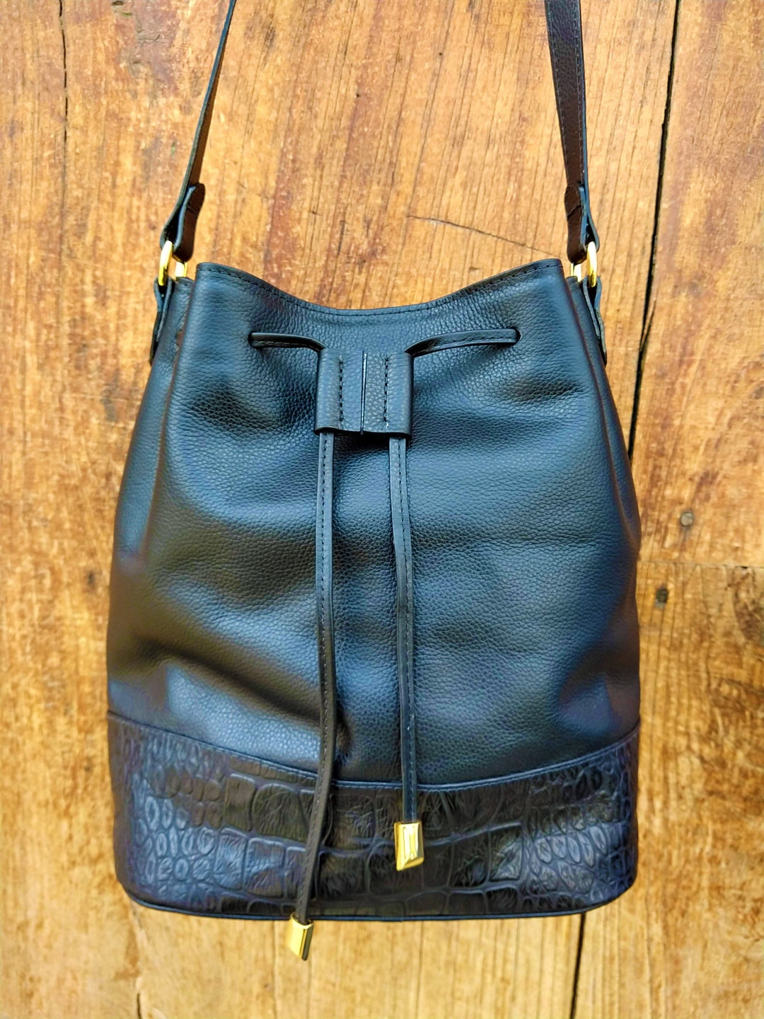 Bucket Bag Leather Bucket Bag Perfect Woman Gift Leather Etsy