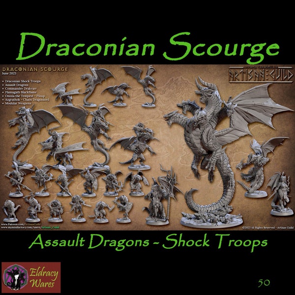 Draconian Scourge | Shock Troops | Assault Dragons | 5 Headed Dragon | Artisan Guild 50