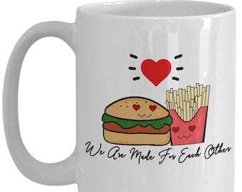 Burger And Fries Mug Etsy