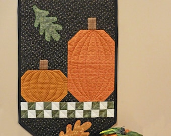 デジタルパンプキンハーベスト壁掛けパターン、キルティング秋ホームデコレーション、PDFダウンロードパターン
