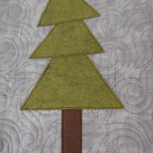 Digital PDF Table Runner Pattern, Quilted Snowman and Trees, Winter ...